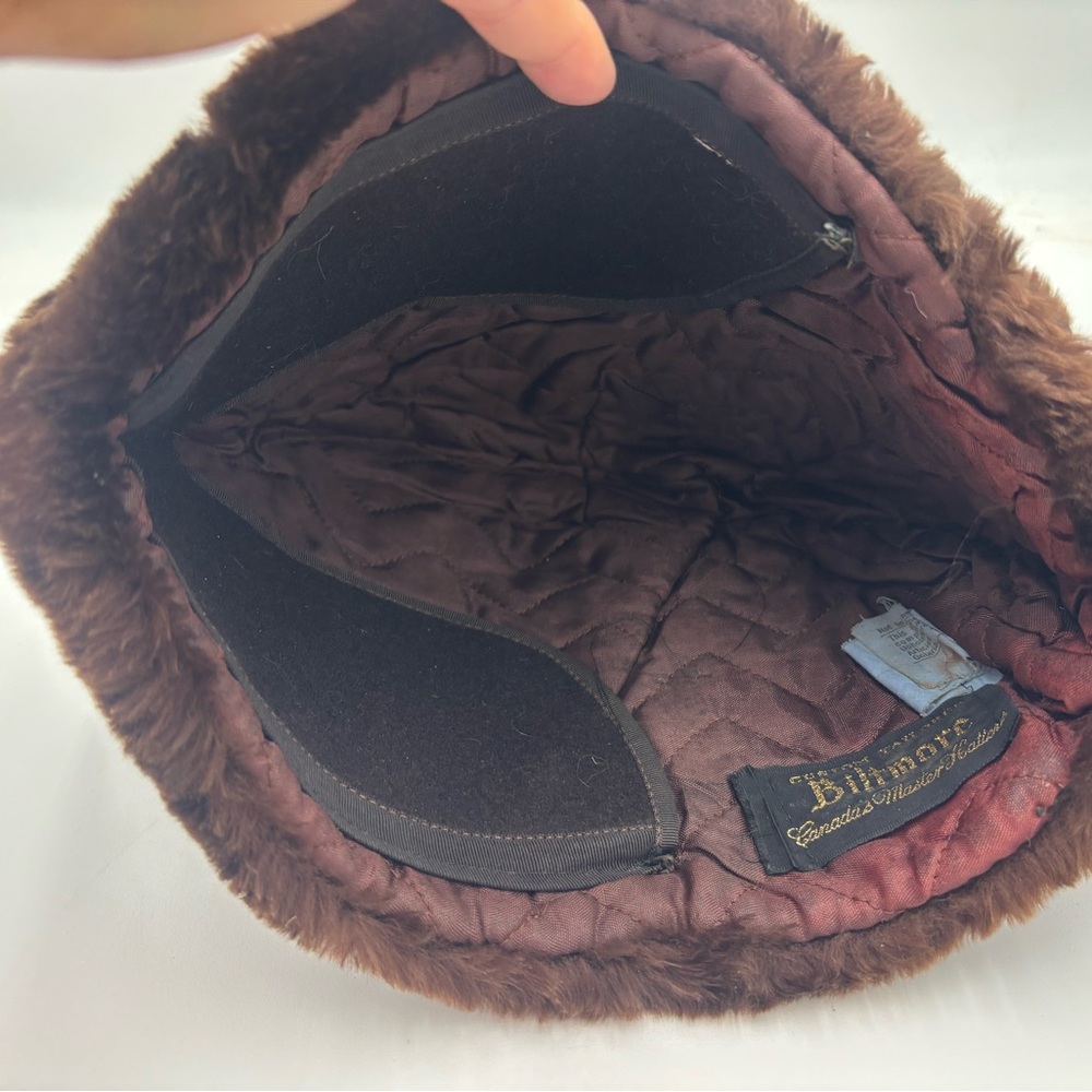 BILTMORE 60’s Vintage Luxurious [Faux?] Fur Brown Hat, Custom Tailored
